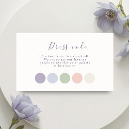 Lavendel Pastell Blommig Skrift Bröllopsklädsel Tilläggskort