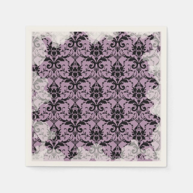 Lavendel Pastell Mjuk Grunge Tekann Smörgåsservett Pappersservett (Framsidan)