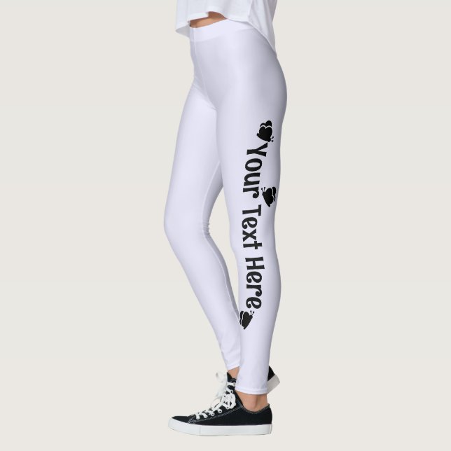 Lavendel Personlig Fjäril Namn Leggings (Vänster)