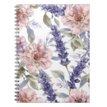 Lavendel Pion Vattenfärg Blommig Trädgård 