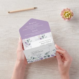 Lavendel Pioner, Vita Rosor Blommig Bröllop