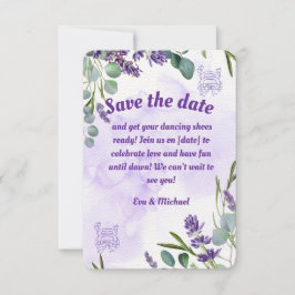 Lavendel Platt Spara Datum Kort