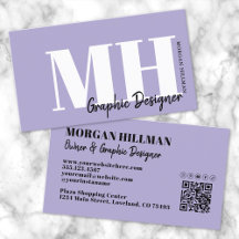 Lavendel QR-kod Lila Monogram