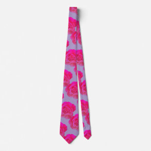 Lavendel Rosa Blommig Ros Modern Lila Nyans Gåva Slips
