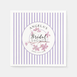 Lavendel Rosa Syren Randiga Bröllopsdusch  Pappersservett