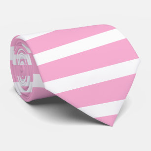 Lavendel Rosa Vitt Enkelt Horisontellt Randigt Slips