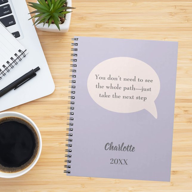 Lavendel rosafärgad elfenbensfärgad inspirerande m anteckningsbok (Skapare uppladdad)