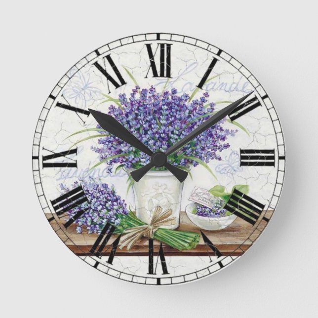 Lavendel Rund Klocka (Framsida)