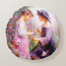 Lavendel  rund kudde