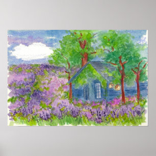 Lavendel sätter in målning för poster