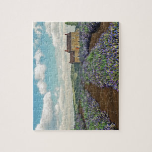 Lavendel sätter in pussel