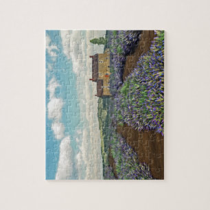 Lavendel sätter in pussel