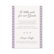Lavendel scalloped blommande baby shower