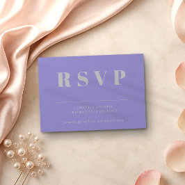 Lavendel Silver RSVP Bröllssvar OSA Kort