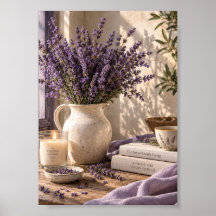 Lavendel Slow Living Väggkonst | Cottagecore Botan