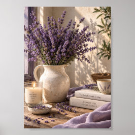 Lavendel Slow Living Väggkonst | Cottagecore Botan