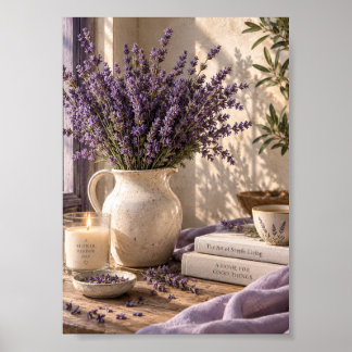 Lavendel Slow Living Väggkonst | Cottagecore Botan
