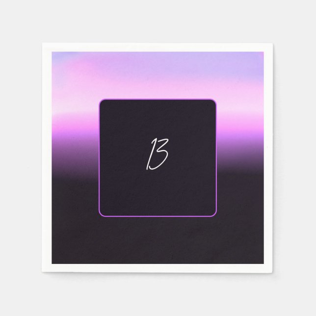 Lavendel Solnedgång Pappersservett (Framsidan)