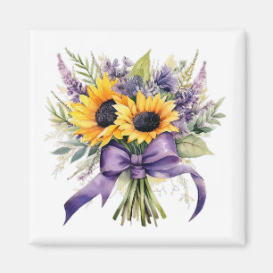 Lavendel & Solrosmagnet Magnet