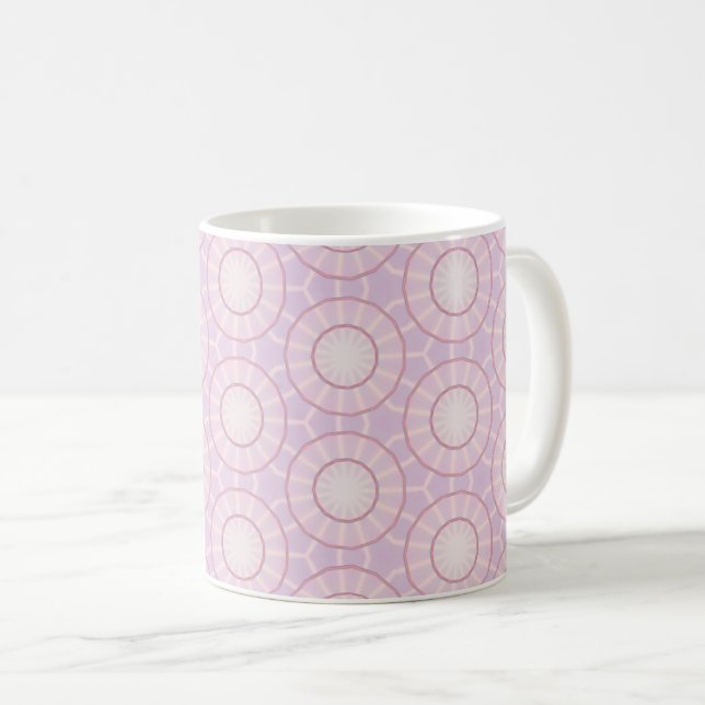 Lavendel Solstrålegeometri Kaffemugg (Framsida höger)