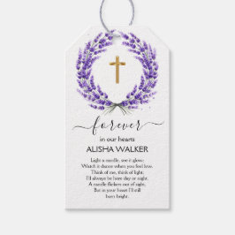 Lavendel Sörjminnesmärket presentkort etiketter