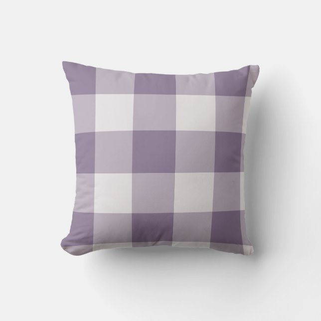 Lavendel Stor Buffalo Rutig Gingham Kudde (Framsida)