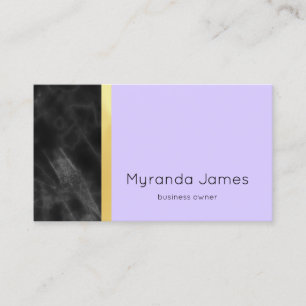 Lavendel Svart Modern Minimalistisk Visitkort