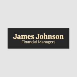 Lavendel Svart Retro Fet Serif Dator Namnskylt Namnbricka