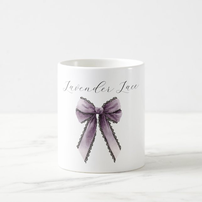 Lavendel Svart Spetsbåge Kaffemugg (Center)
