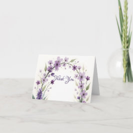 Lavendel Syren Blommig Tack Kort