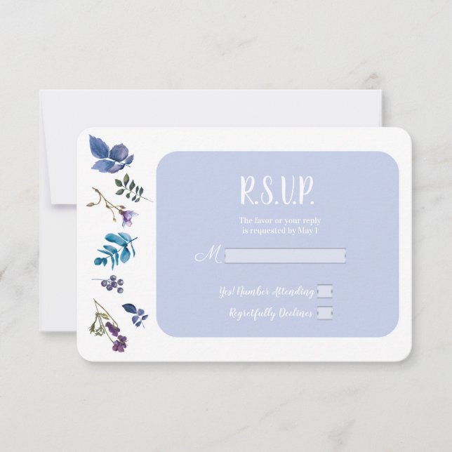 Lavendel Syren Lila Iris Vårblomma RSVP OSA Kort (Framsida)