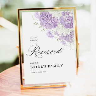 Lavendel Syrlilja Vit Blommig Reserverad Platsskyl Poster