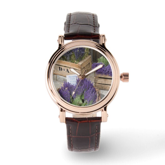 Lavendel till salu, Provence, Frankrike Armbandsur (Framsida)