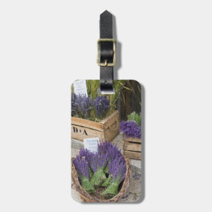 Lavendel till salu, Provence, Frankrike Bagagebricka