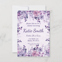 Lavendel Trädgårdsdusch Inbjudan
