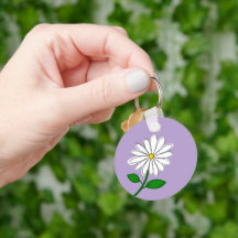 Lavendel Tusensköns Nyckelring | Handritad Blommig