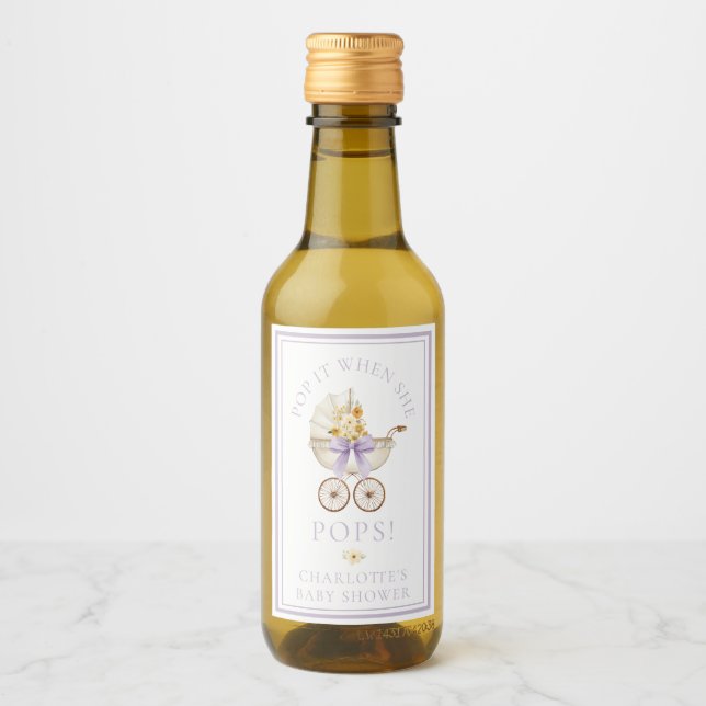 Lavendel Vagn “Öppna När Hon Öppnar” Etikett (Framsida)