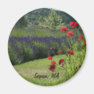 Lavendel & vallmor magnet