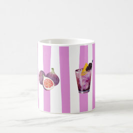 Lavendel Vattenfärg Botaniskt Mönster Kaffemugg