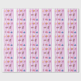 Lavendel Vattenfärg Botaniskt Mönster Presentpapper