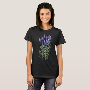 Lavendel, vattenfärg, målad T-Shirt