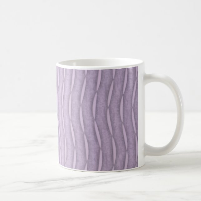 Lavendel Vertikal Modern Randig Design Kaffemugg (Höger)