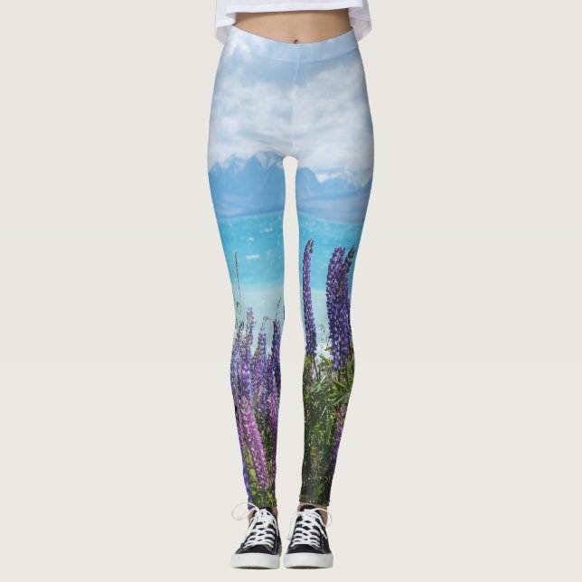 lavendel vid sjöstranden leggings (Framsida)