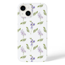 Lavendel Vildblomma Akvarell Blommönster 