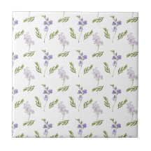 Lavendel Vildblomma Akvarell Blommönster