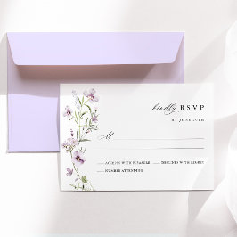 Lavendel Vildblomma Bröllop RSVP-kort OSA Kort