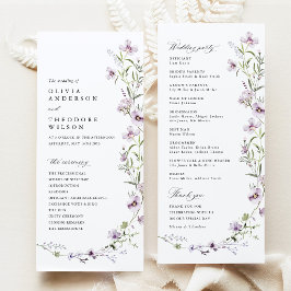 Lavendel Vildblomma Bröllopsceremoni Program