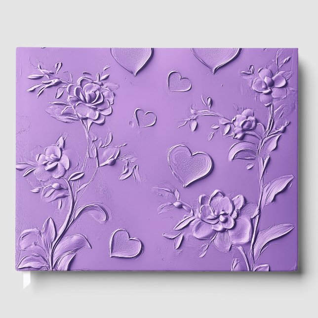 Lavendel Vintage Litografi #1 Digital konst Gästböcker (Framsida)