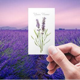 Lavendel vintage visitkort