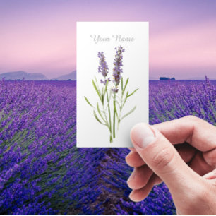 Lavendel vintage visitkort